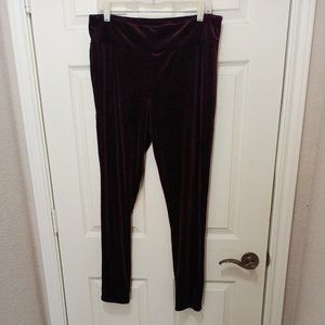 Women's Maurice Velvet Soft Burgundy Stretchy Comfy Pants Size XL